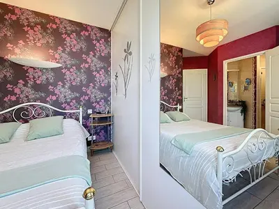 Un ou plusieurs lits dans un hébergement de l'établissement Holiday Home Villa Sel et Pins by Interhome
