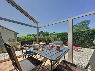 Balcon ou terrasse dans l'établissement Holiday Home Plein Océan-5 by Interhome