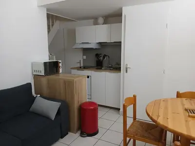 Cuisine ou kitchenette dans l'établissement Location maison proche golf