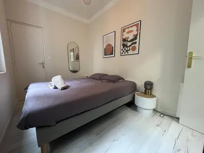 Un ou plusieurs lits dans un hébergement de l'établissement Appartement 2 personnes - Angers