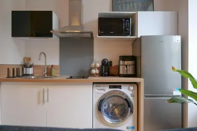 Cuisine ou kitchenette dans l'établissement Studio 2 personnes cœur de ville - Angers