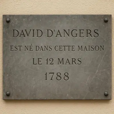 Certificat, récompense, panneau ou autre document affiché dans l'établissement Logement historique - Maison David d Angers