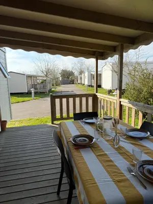 Balcon ou terrasse dans l'établissement Camping de la Loire