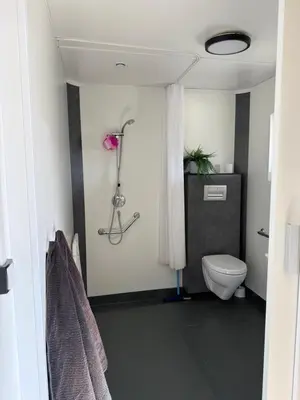 Salle de bains dans l'établissement Camping de la Loire