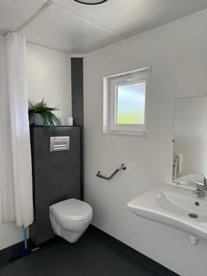 Salle de bains dans l'établissement Camping de la Loire
