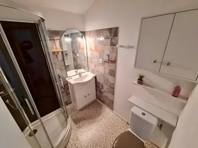 Salle de bains dans l'établissement Gîte Le Temps d'Une Vie