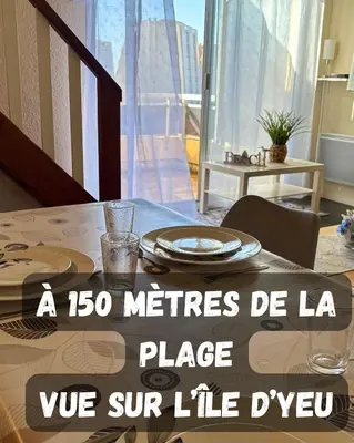 Plan de l'établissement Bel appartement à 100m de la plage avec parking privé