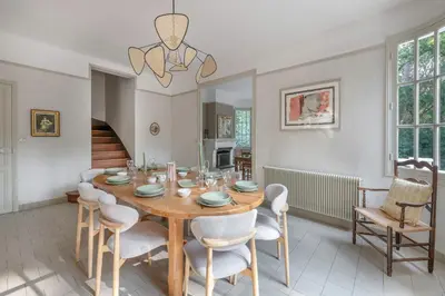 Coin salon dans l'établissement Maison pour 9 à 450m de la plage à St Brevin