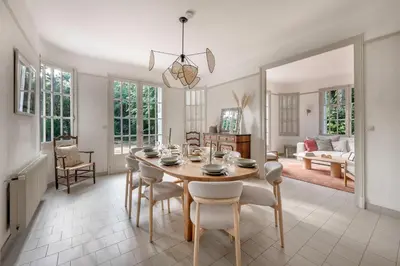 Coin salon dans l'établissement Maison pour 9 à 450m de la plage à St Brevin