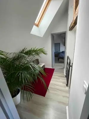 Coin salon dans l'établissement Maison de campagne proche D'Angers