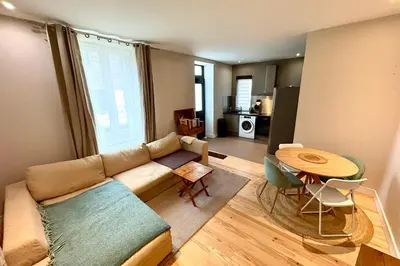 Coin salon dans l'établissement Bright apartment for 4 people in Nantes