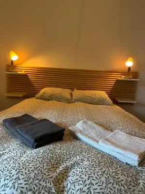 Un ou plusieurs lits dans un hébergement de l'établissement Charming room Île de Nantes