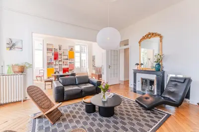 Coin salon dans l'établissement Hélios - Élégant appartement de 115 m² à Nantes