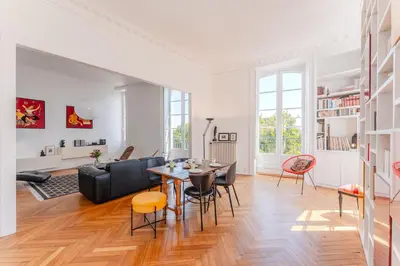 Coin salon dans l'établissement Hélios - Élégant appartement de 115 m² à Nantes