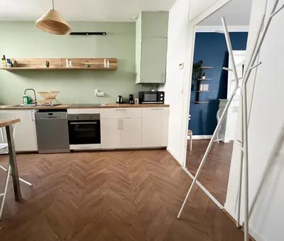 Cuisine ou kitchenette dans l'établissement Le Petit Cambronne Hyper center Nantes