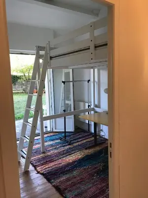 Cuisine ou kitchenette dans l'établissement Chambre colocation Lit mezzanine