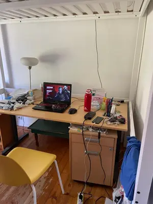 Cuisine ou kitchenette dans l'établissement Chambre colocation Lit mezzanine