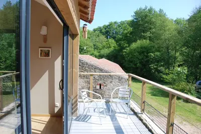 Balcon ou terrasse dans l'établissement Le Moulin Moreau