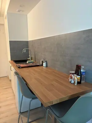 Cuisine ou kitchenette dans l'établissement Le Phoenica - Former Hotel - Parking