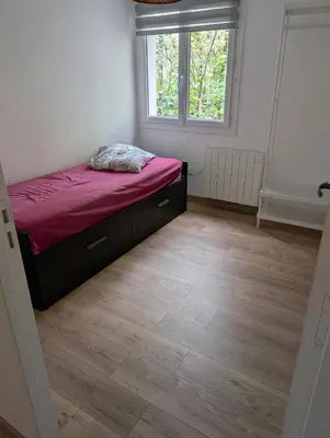 Un ou plusieurs lits dans un hébergement de l'établissement Cottage near Clisson