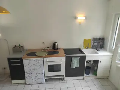 Cuisine ou kitchenette dans l'établissement Charming studio!