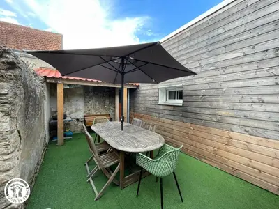 Terrasse ou espace extérieur de l'établissement Maison climatisée proche plage à Saint-Hilaire-de-Riez - FR-1-426-591