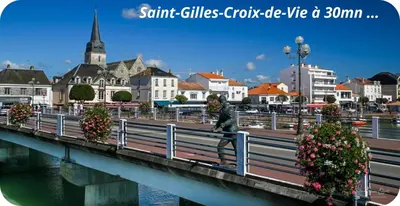 Vue générale sur Mouilleron-le-Captif ou vue de la ville depuis l'appartement