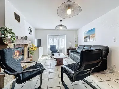Coin salon dans l'établissement Holiday Home Les Dunes by Interhome