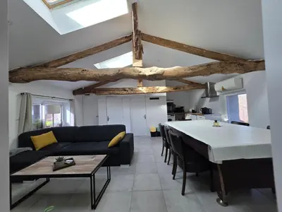 Cuisine ou kitchenette dans l'établissement Maisonnette familiale entre Nantes et Pornic