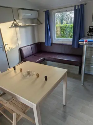 Coin salon dans l'établissement Mobil home Phoenix 6 places
