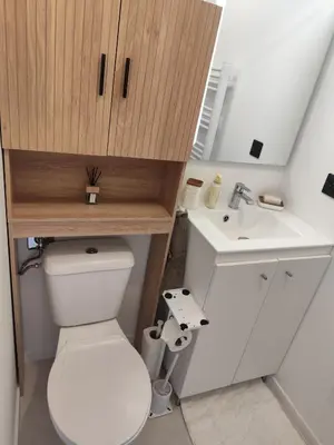 Salle de bains dans l'établissement gîte L'hirondelle