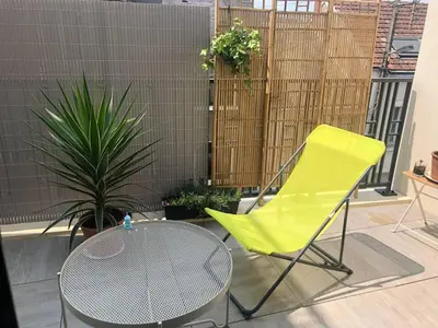 Balcon ou terrasse dans l'établissement New and spacious appartment 1 room St Mihiel