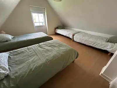 Un ou plusieurs lits dans un hébergement de l'établissement Maison au bord du canal - L'échappée belle