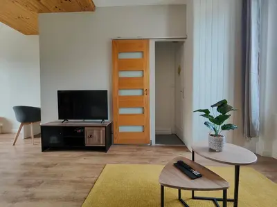 Télévision ou salle de divertissement dans l'établissement Cocon du Tisserand - Centre ville - Cosy et Intimiste