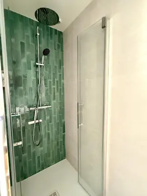 Salle de bains dans l'établissement Villa Port Pincé in Pornichet