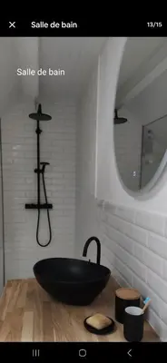 Salle de bains dans l'établissement Chez madame Hulotte