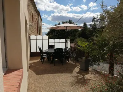 Balcon ou terrasse dans l'établissement Gîte La Rocardière XL 10 personnes