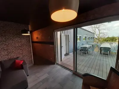 Coin salon dans l'établissement Le gîte des amoureux