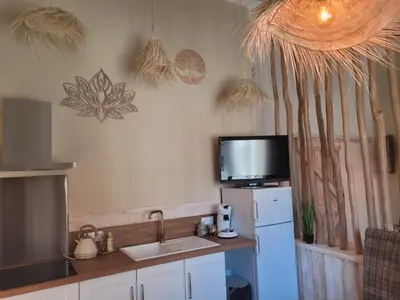Cuisine ou kitchenette dans l'établissement Bel des Prés - Cocùn - Piscine partagée