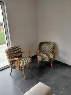 Coin salon dans l'établissement Gîte du champ aisé