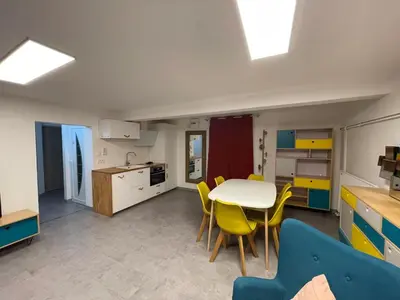 Cuisine ou kitchenette dans l'établissement Underground appart