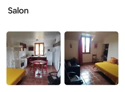 Coin salon dans l'établissement Appartement Cosy