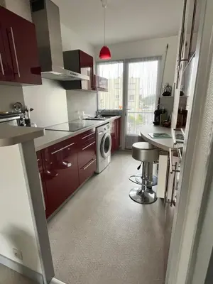 Cuisine ou kitchenette dans l'établissement Rêver en bord de mer