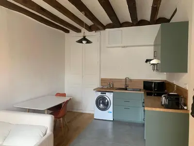 Cuisine ou kitchenette dans l'établissement Le Sauge