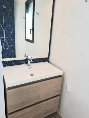Salle de bains dans l'établissement La Dunette - Maison avec spa extérieur