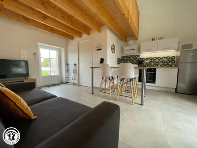 Cuisine ou kitchenette dans l'établissement Location Studio avec Piscine Chauffée en Vendée - FR-1-426-595