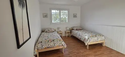 Un ou plusieurs lits dans un hébergement de l'établissement gîte house in Vallet