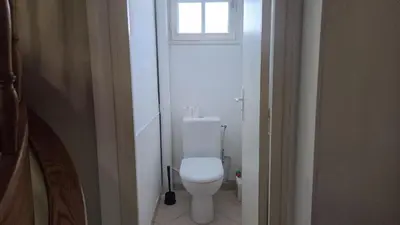 Salle de bains dans l'établissement gîte house in Vallet