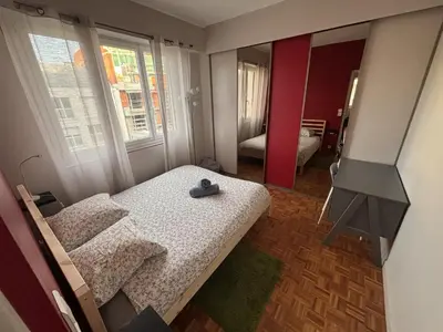 Un ou plusieurs lits dans un hébergement de l'établissement Appartement chaleureux - 4 personnes