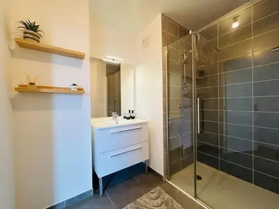 Salle de bains dans l'établissement Casa Orgemont